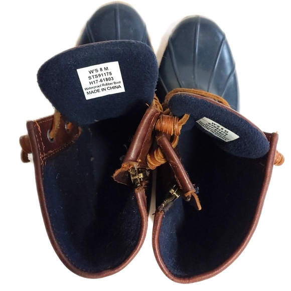 Sperry Women's Saltwater Waterproof Leather Duck Boots Size 8M - Picture 5 of 7